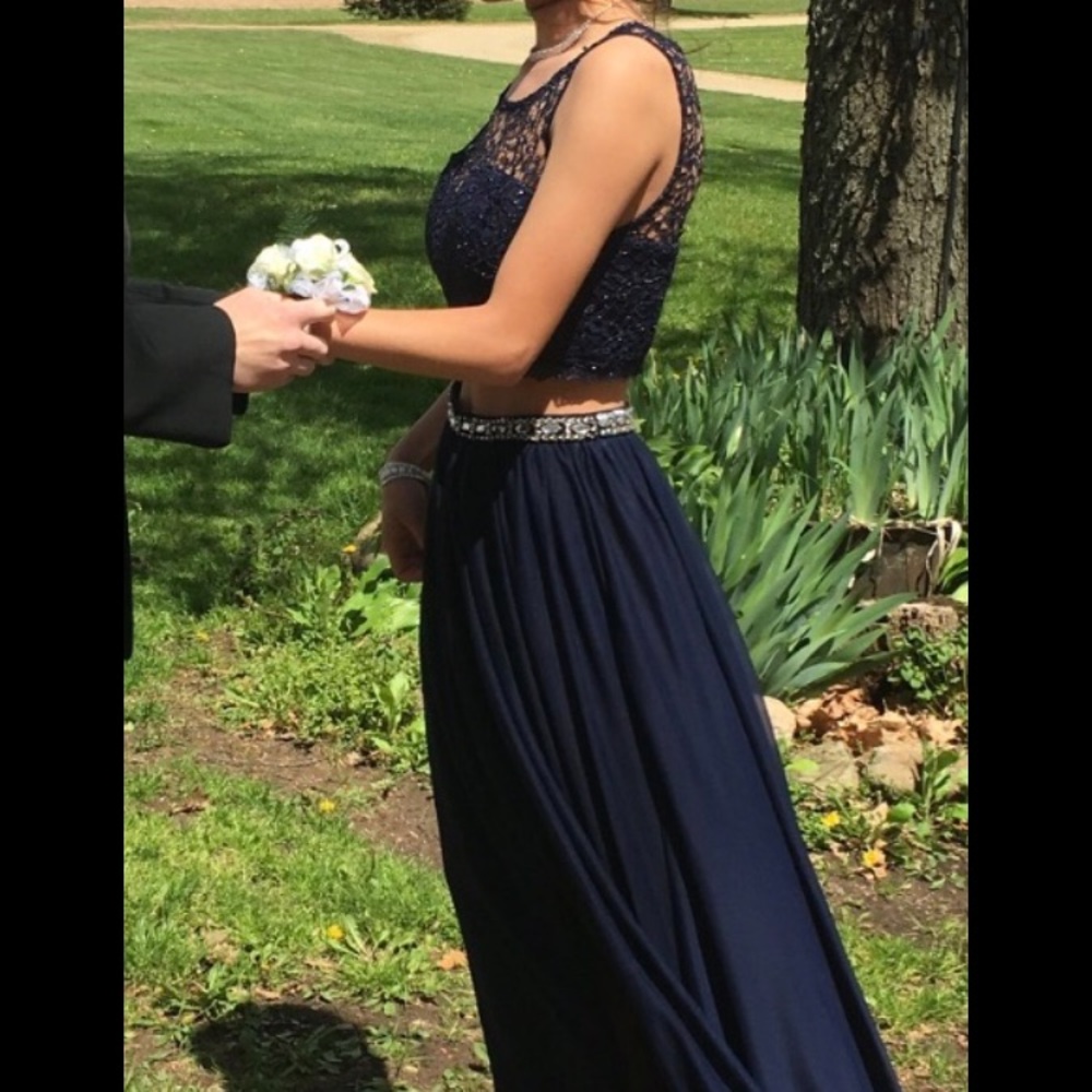 2 piece prom dress